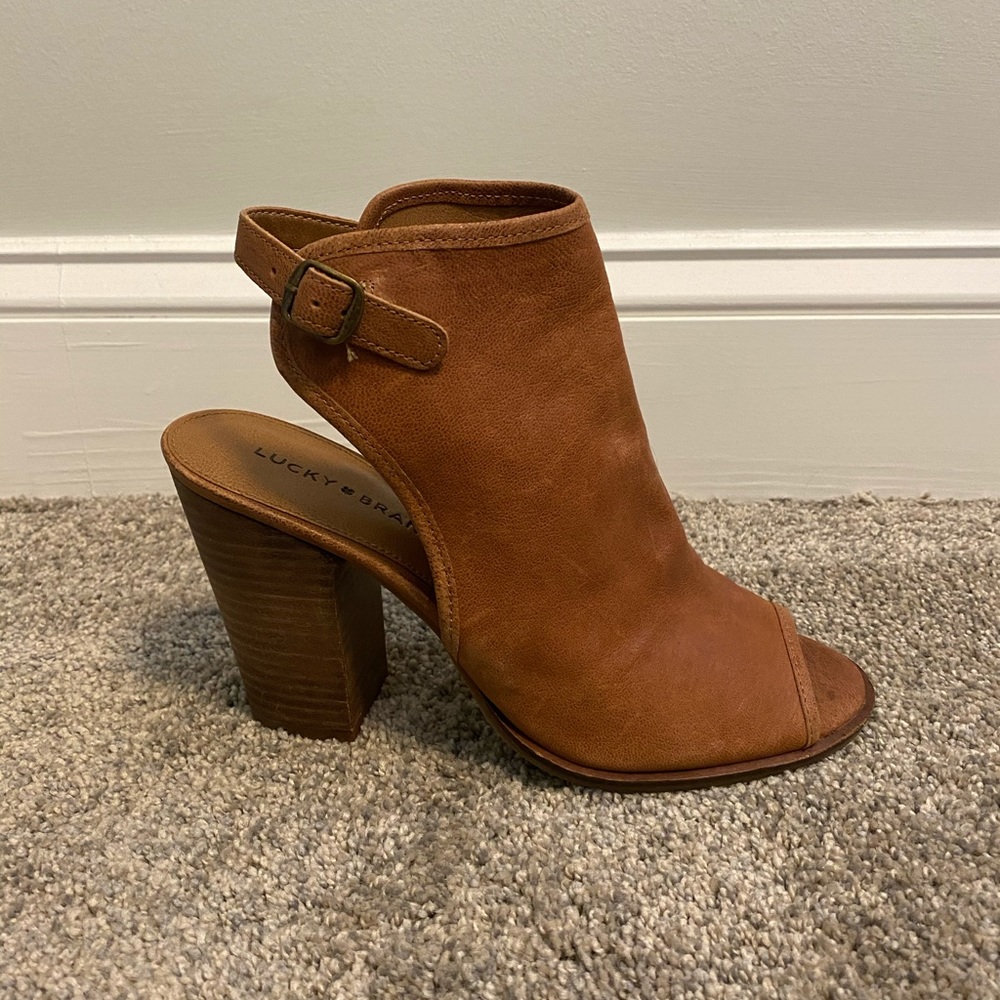 LUCKY BRAND💥 Open Toe Ankle Booties